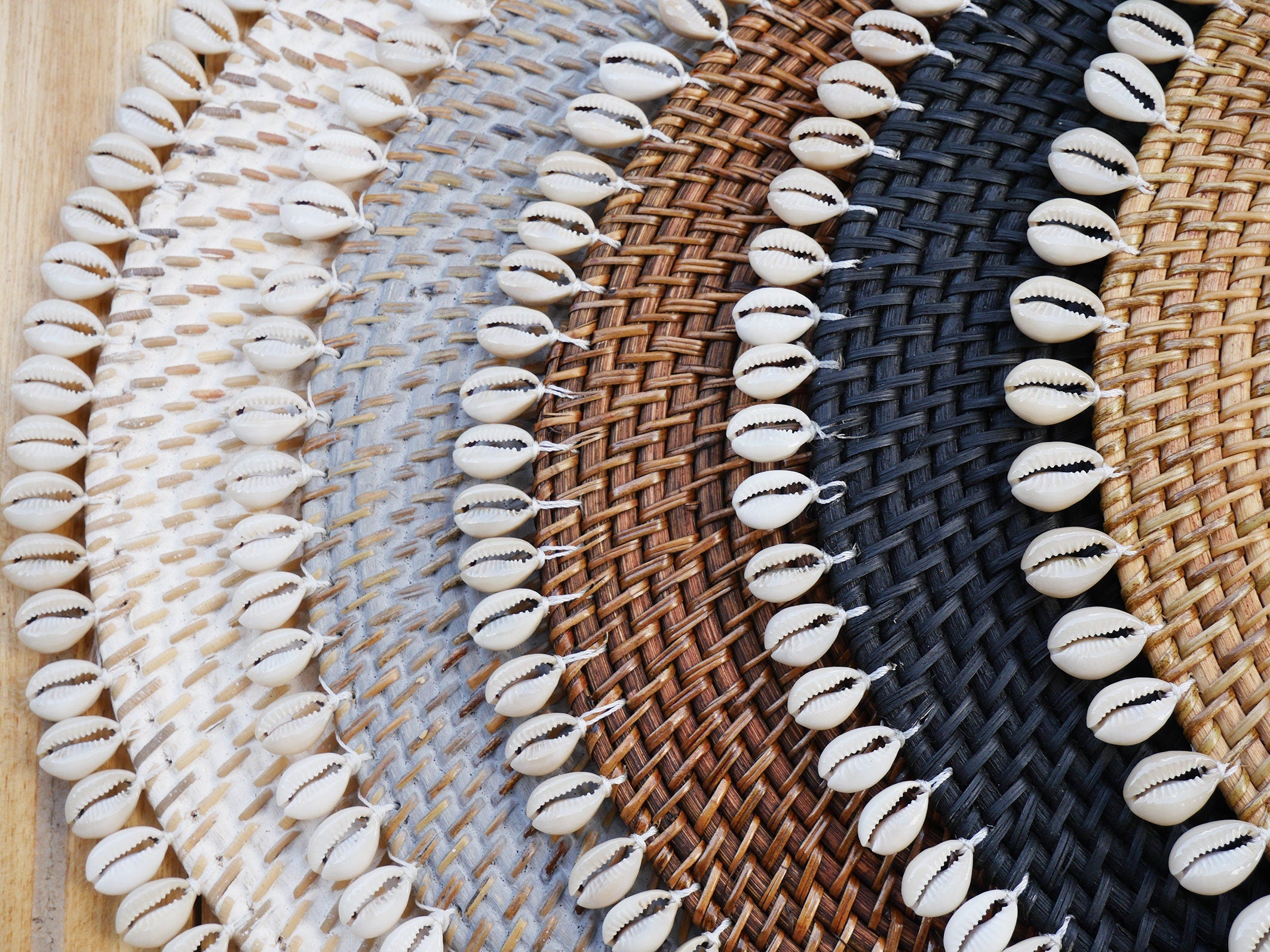 Set of Cowrie Shell Placemates