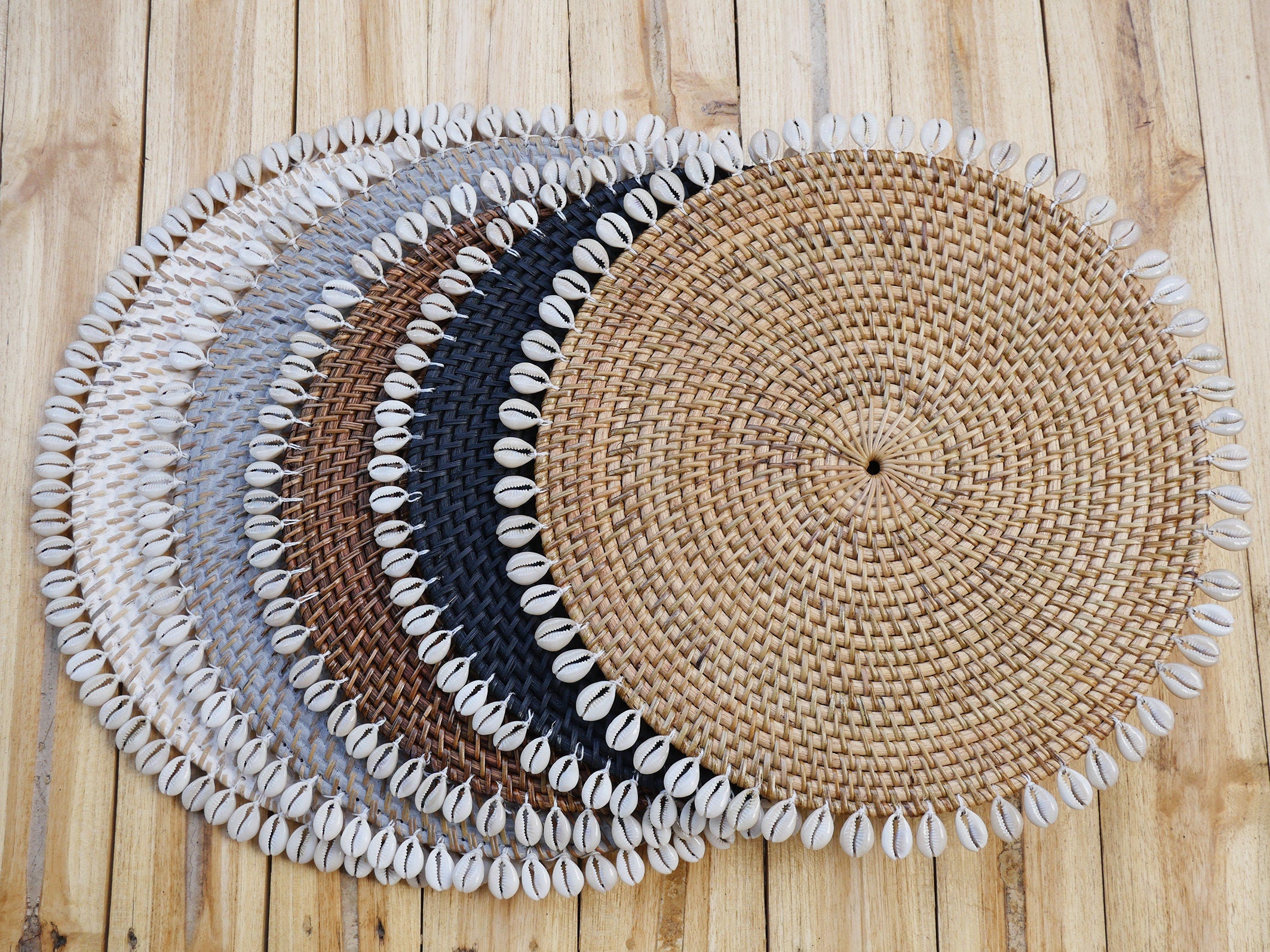 Set of Cowrie Shell Placemates
