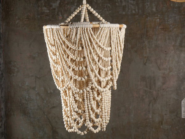 Natural Wood beaded Lampshade
