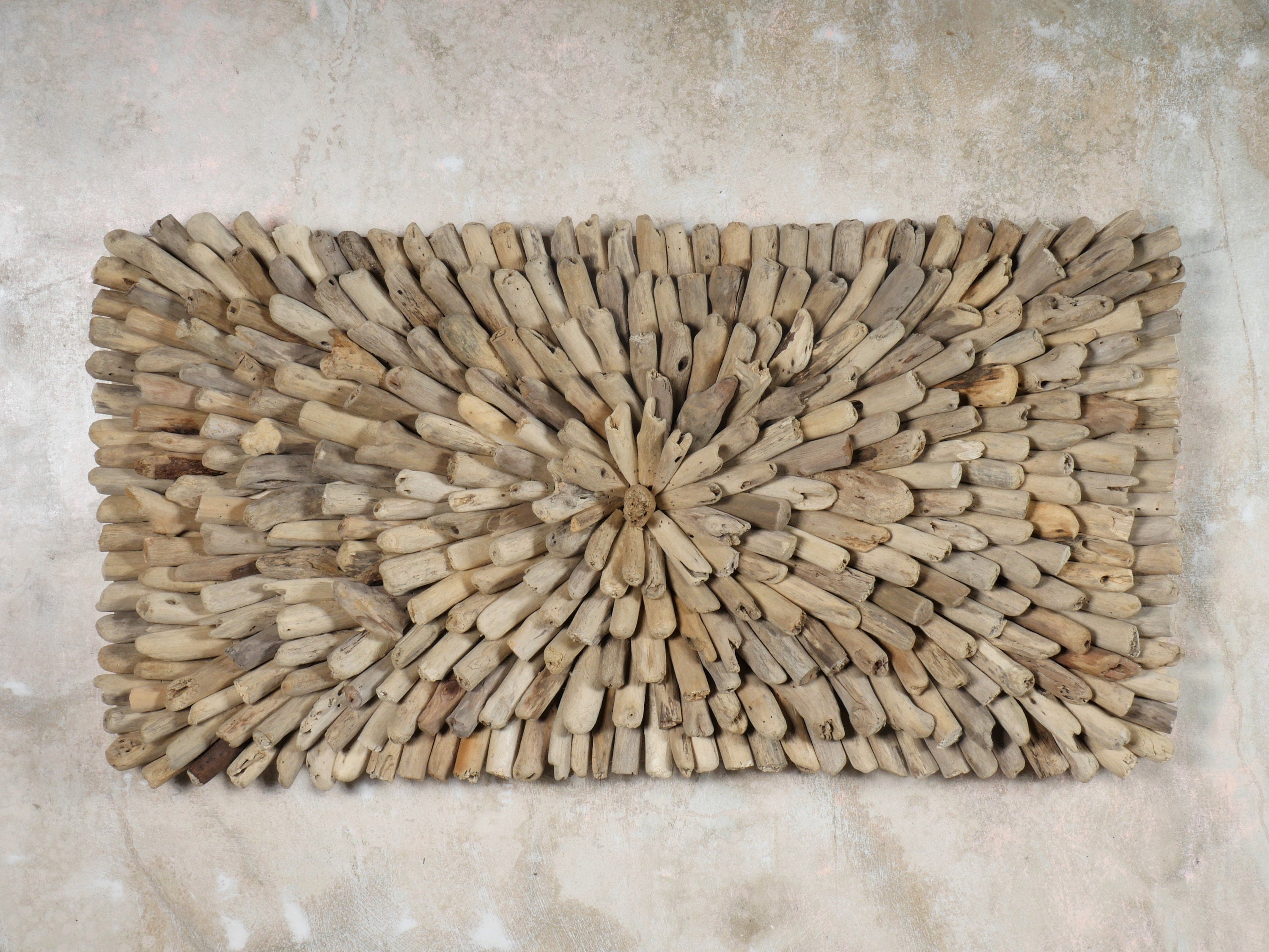 Square Natural Driftwood Wall Décor – Coastal Wall Art for Beach House or Lake Art for Cabin or Lodge