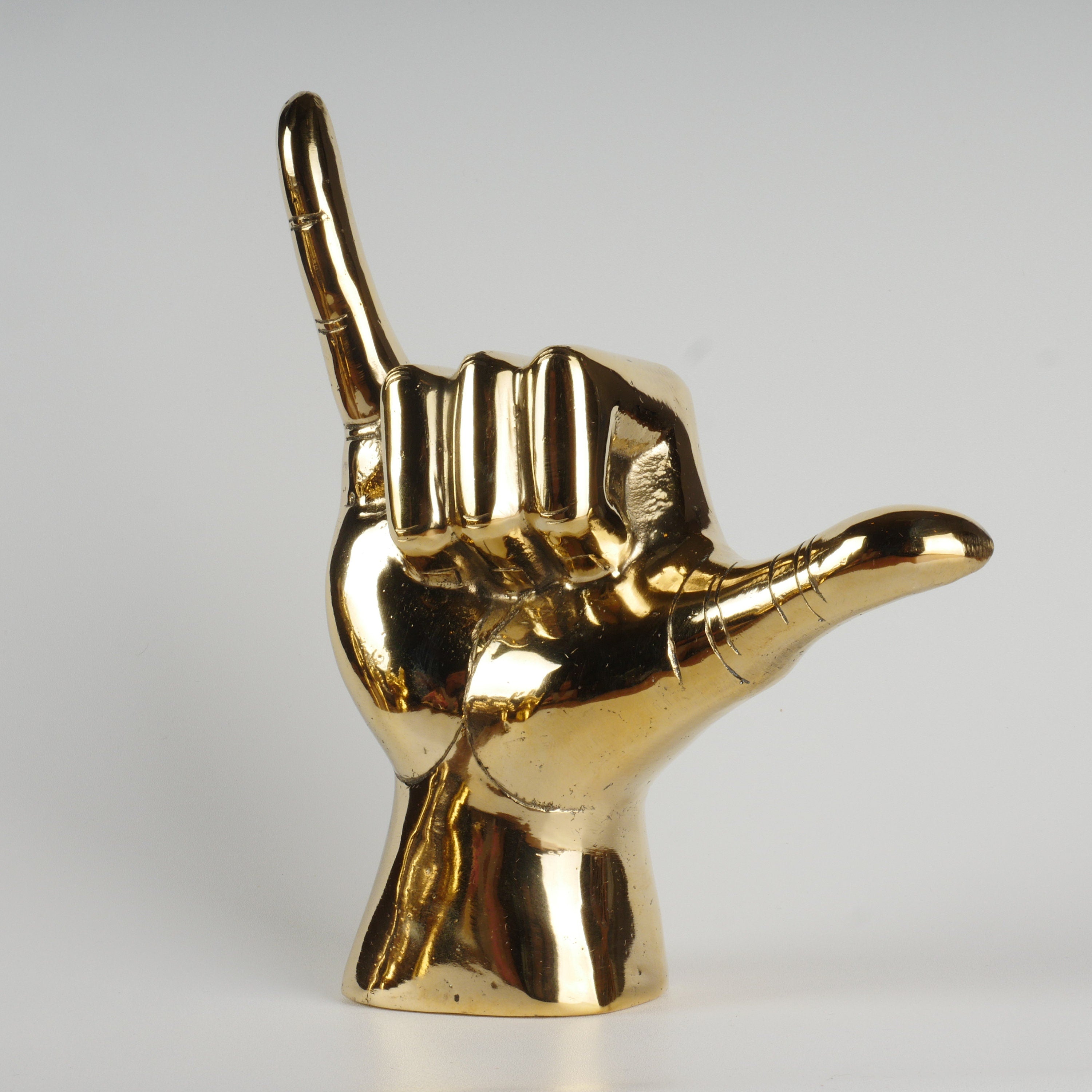 Surf's Up! Shaka Hand: Brass Shaka Hand, Beach Decor, Hang Loose