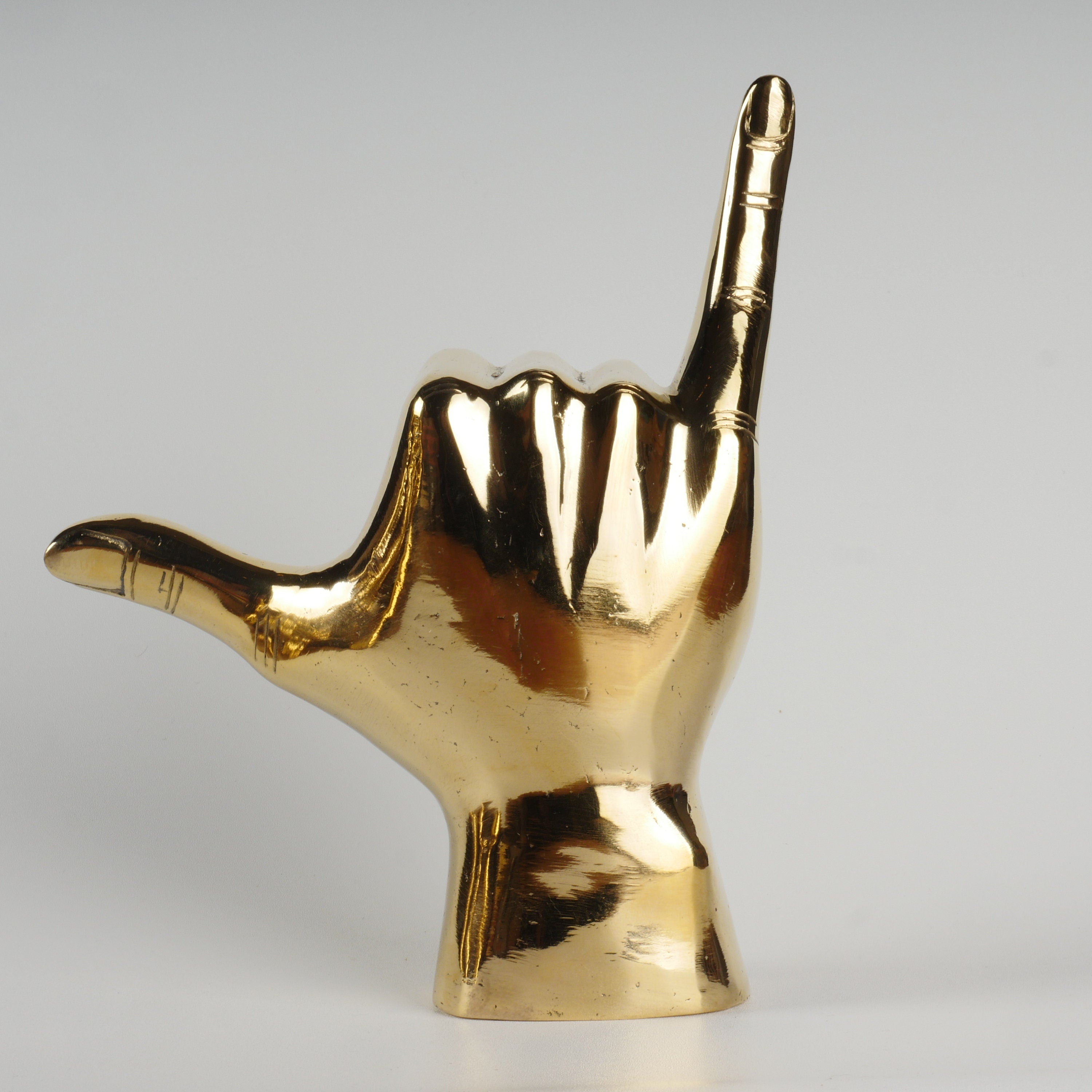 Surf's Up! Shaka Hand: Brass Shaka Hand, Beach Decor, Hang Loose