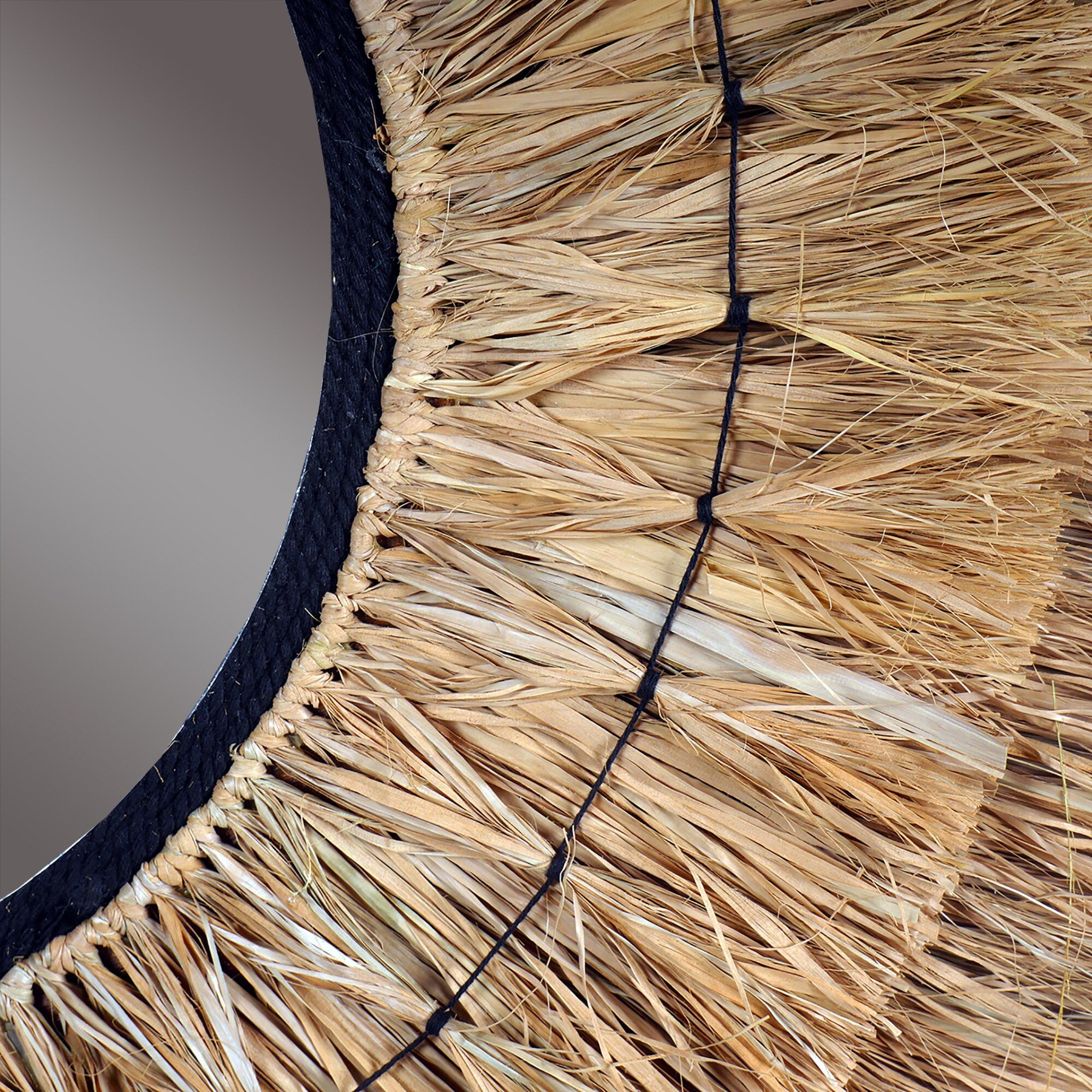 The Raffia Circle Mirror