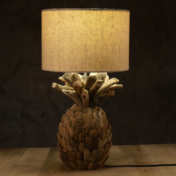 Driftwood Pineapple Table Lamp