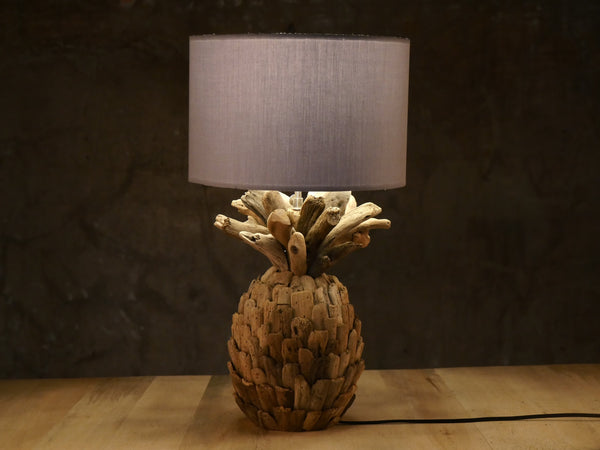 Driftwood Pineapple Table Lamp