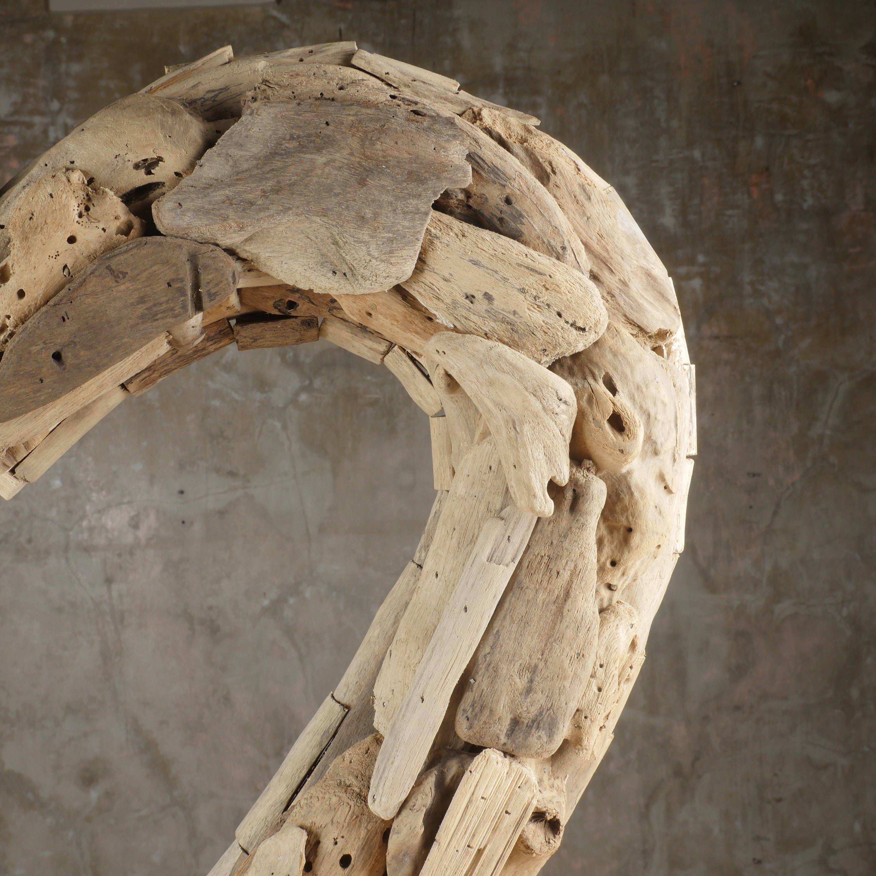 Driftwood Lonely Heart Art Sculpture