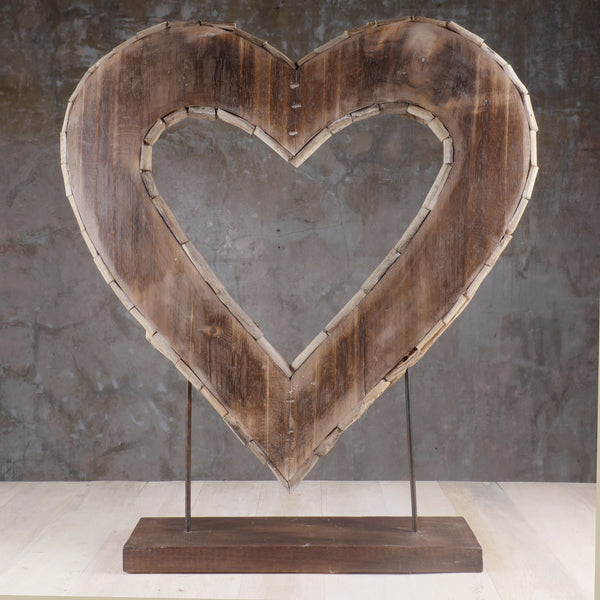 Driftwood Lonely Heart Art Sculpture