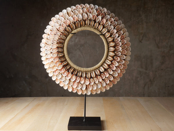 The Pink Conch and Snake Head Necklace