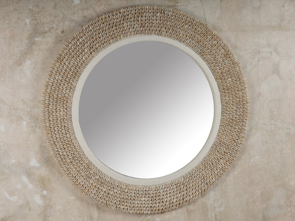 The Cowrie Round Mirror
