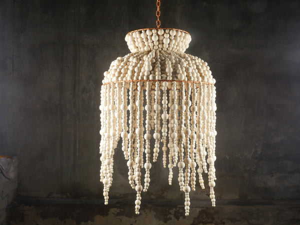 The Jelly FishNatural Wood beaded Lampshade