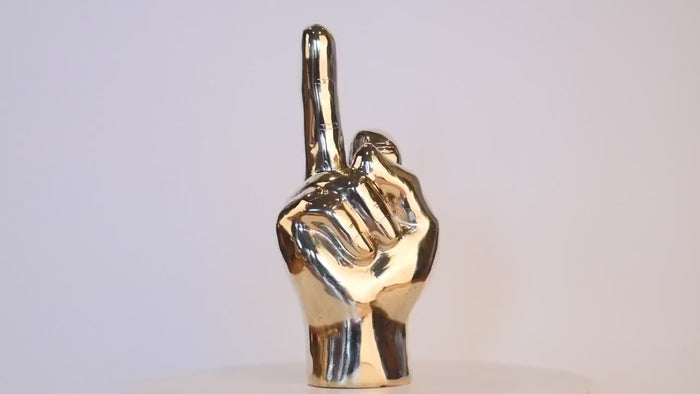 The Middle Finger - Brass Middle Finger Sculpture - Middle finger - Brass Hand Sign - Brass Middle Finger Accessory - Brass Middle Finger