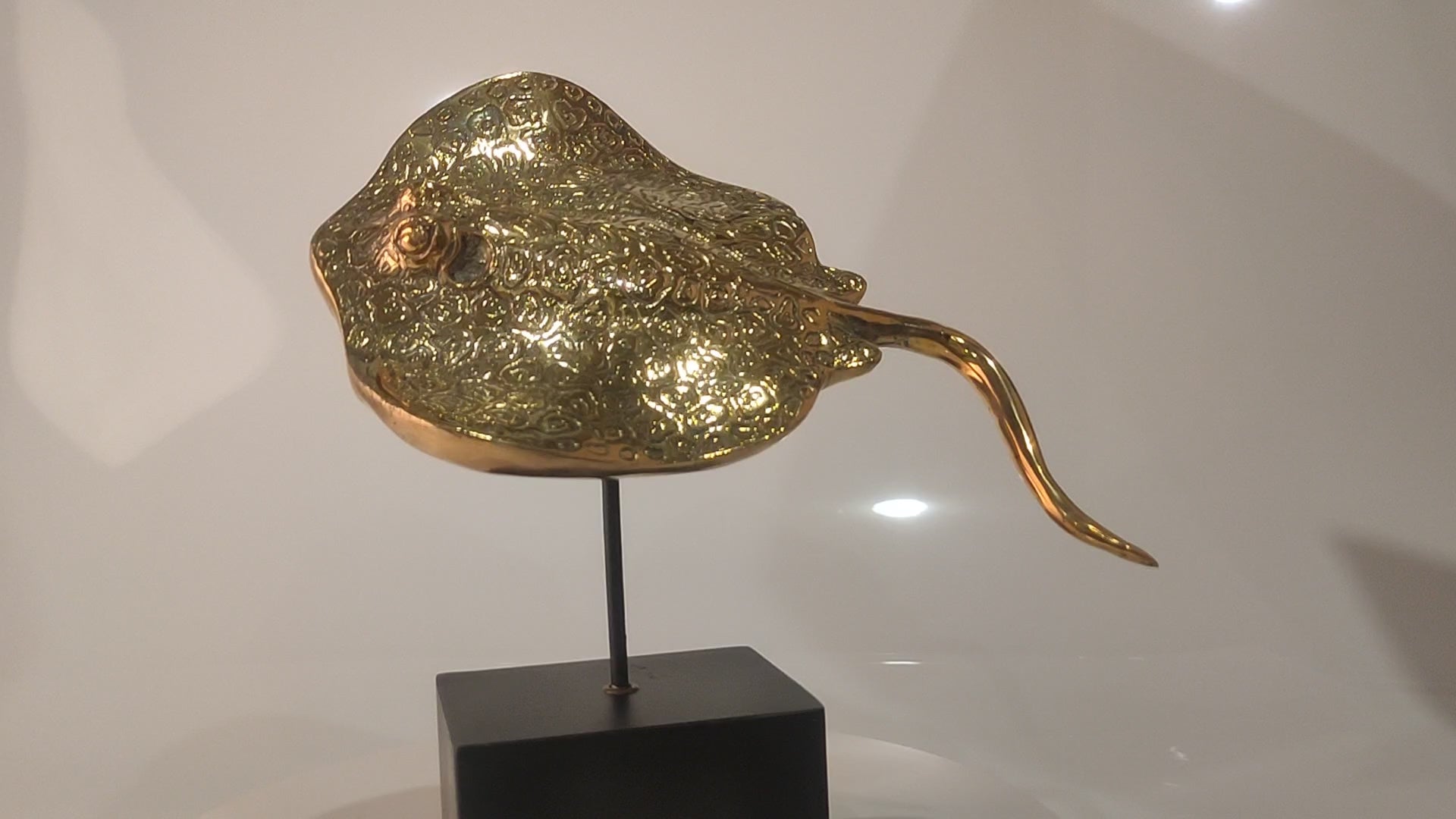 The Brass Tiger Stingray Statue