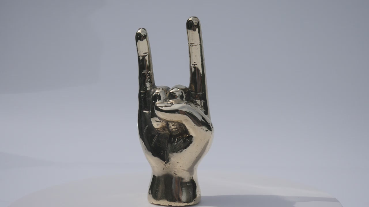 The MINI Brass ‘Hook ‘Em" Horns Hand