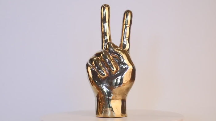 The Peace Hand - Victory hand - Brass Peace Hand - Brass Victory Hand