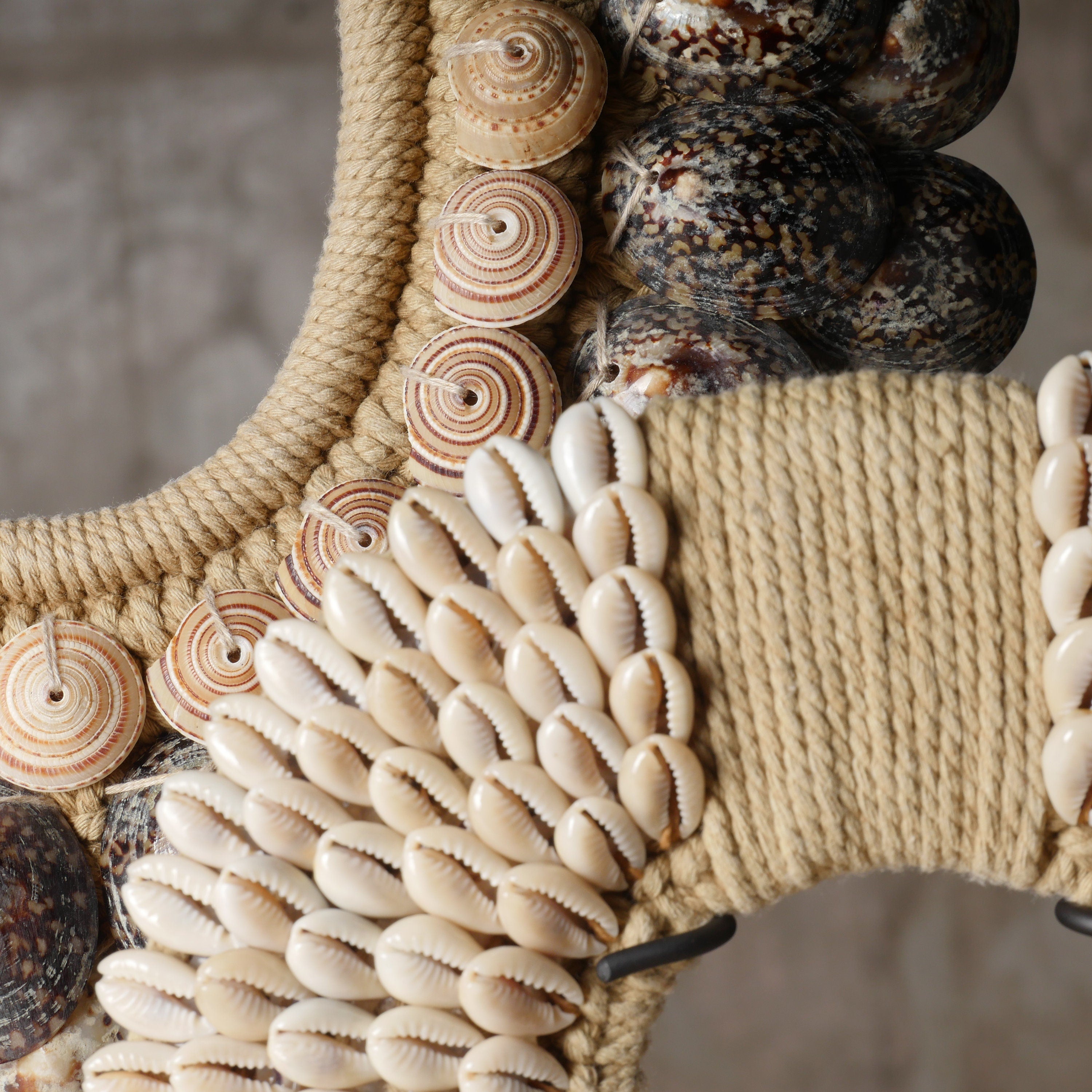 The Patela Papua Necklace - Set of Two Papua Deco - Tribal Necklace - Boho Decor - Cowrie Shell - Bohemian Chic