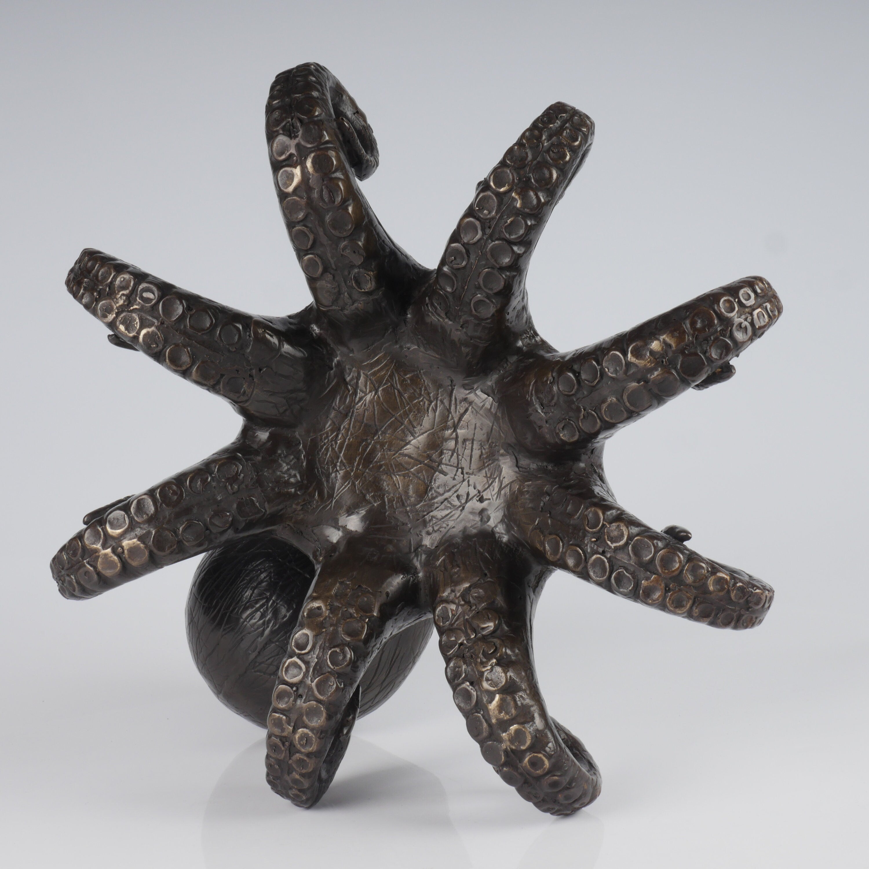 The Bronze Octopus - Handcasted Brass Octopus - Octopus Statue - Marine Art